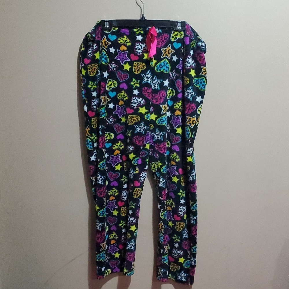 Bobbie Brooks Colorful Fuzzy Pajama Pants Size XL